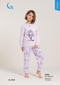 PIGIAMA BAMBINA M/L V30006 Tellini S.r.l. Ingrosso Abbigliamento